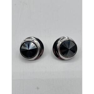 Earrings Unique Shiny Stone Silver Sara Covington Clip On
